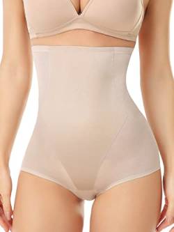 SLIMBELLE Unterwäsche Damen Miederslip mit Bauch Weg Shapewear Stark Formend Miederhose Slip Taillenslip Comfort Shaper Panties Beige XXL von SLIMBELLE