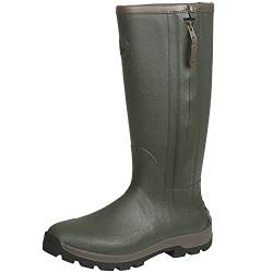 Seeland Jagdgummistiefel Noble Zip Boot Oliv - Gummistiefel für Jäger mit Reißverschluss - Warme Iso Stiefel wasserdicht mit 5mm Neoprenfutter , Schuhgröße:42 von SLND