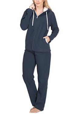 SLOUCHER Fleece-Anzug Hausanzug aus wärmenden Fleece für Damen, Farbe:Rauch-blau, Größe:52-54 von SLOUCHER