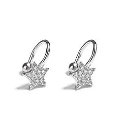 SLUYNZ 925 Sterling Silber CZ Stern Ohrringe Manschette für Frauen Mädchen Clip On Ears No Piercing Knorpel Ohrringe von SLUYNZ