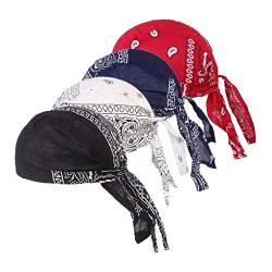 SM SunniMix 4pcs Herren Turban Chemo Cancer Cap Muslim Beanie Kopftuch Hut Kopfbedeckung von SM SunniMix