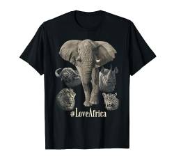 Big Five Love Africa T-Shirt von SM's Wild for Africa Apparel