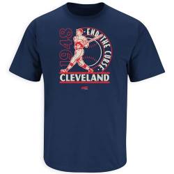 End The Curse T-Shirt für Cleveland Baseball Fans (SM-5XL), Marineblau, kurze Ärmel, 3XL von SMACK APPAREL TALKIN' THE TALK