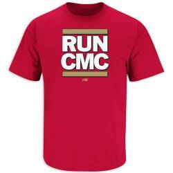 Run CMC T-Shirt für San Francisco Fußballfans (SM-5XL), Rot kurzärmlig, L von SMACK APPAREL TALKIN' THE TALK
