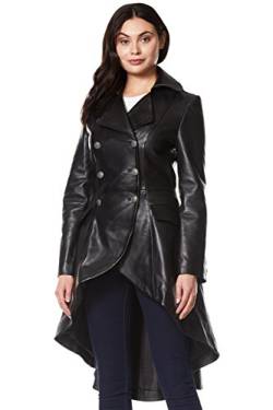 SMART RANGE EDWARDIAN Damen schwarz Frauen gewaschen Echtlederjacke -Mantel Gothic zurück geschnürt (18) von SMART RANGE