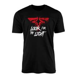 Look for The Light T-Shirt Top Tee – Glühwürmchen-Symbol Spiel inspiriert Gamer Konsole Ellie Joel Post-Apokalyptische Action Erwachsene Kinder passende Geschenke Geschenke, Schwarz , XXL von SMARTYPANTS