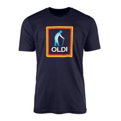 Oldi Man T-Shirt Top Tee - Neuheit Witz Lustig Old Age Elderly Geburtstag Weihnachten Vatertag Papa Vater Opa Navy Wei? Feier Geschenk Geschenk, Navy Prime, XXL von SMARTYPANTS