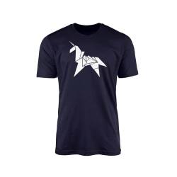 Origami Einhorn T-Shirt Top Tee - Science Fiction Film Film Kino Do Androids Dream of Electric Sheep? Blade Runner Replicants Detective Gift Present Navy, L von SMARTYPANTS