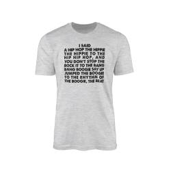 SMARTYPANTS T-Shirt mit Aufschrift "I Said A Hip Hop The Hippie" Gr. XL, grau von SMARTYPANTS