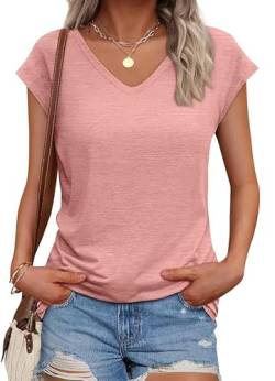 SMENG Tshirt fledermausärmel Damen blusen & Tuniken für Damen Kleidung Frauen Baumwolle Langarm Mode frühjahr 2023 damenshirt Elegante Bluse Pullover Rosa S von SMENG