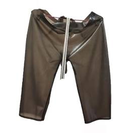 Herren Latex Shorts Slip Latex Boxershorts Höschen Latex Unterwäsche Unterhose Kurze Hose (M) von SMGZC