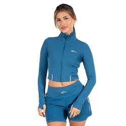 SMILODOX Damen Crop Jacke Fastlane geeignet für Training, Gym, Outdoor tätigkeiten, Größe:XS, Color:Dunkelblau von SMILODOX