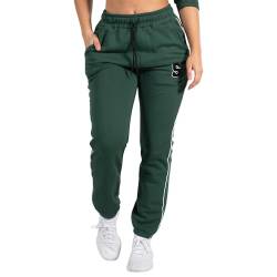SMILODOX Damen Jogginghose Rylanda - Lange Hose im Regular Fit mit normalem Bund und Tunnelzug, Größe:M, Color:Grün von SMILODOX