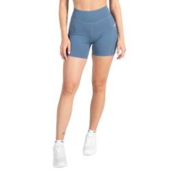 SMILODOX Damen Shaped Fit Shorts Althea pro - Atmungsaktiv Strapazierfähig rutschfest, Größe:S, Color:Blau von SMILODOX
