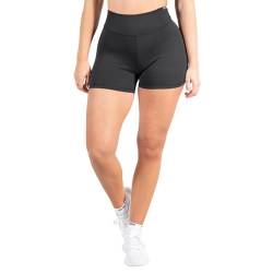 SMILODOX Damen Shorts Advance Pro - Kurze Hose im Shaped Fit mit hohem Bund, Größe:S, Color:Schwarz von SMILODOX