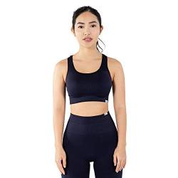 SMILODOX Damen Sport BH Aware - Nachhaltiges Stretch fit ärmelloses Oberteil mit Rundhals, Größe:XS, Color:Blau von SMILODOX