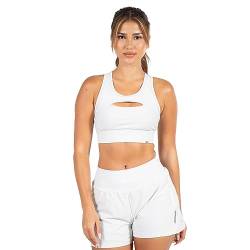 SMILODOX Damen Sport BH Fastlane geeignet für Gym, Fitness & Laufen, Größe:XS, Color:Hellgrau von SMILODOX