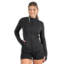 SMILODOX Damen Trainingsjacke Advance Pro - Perfekt geeignet für Sport, Gym, Laufen und Freizeit, Größe:XS, Color:Schwarz von SMILODOX
