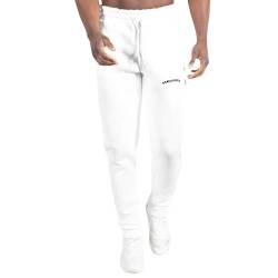 SMILODOX Herren Slim Fit Jogginghose Merrick - Moderne Sweatpants mit Logo - Komfortable Seitentaschen & Einstellbarem Zugband - Ideal Training & Alltag, Größe:L, Color:Creme von SMILODOX