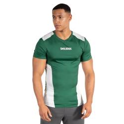 SMILODOX Herren Slim Fit T-Shirt Maison Mesh - Slim fit Kurzarm Oberteil mit Rundhals, Größe:M, Color:Olive von SMILODOX