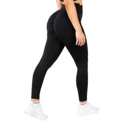 SMILODOX Leggings Slayton Scrunch für Damen - Hochtaillierte Push-Up Sportleggings mit V-Shape Bund und Invisible Scrunch für Perfekte Poform, Blickdicht & Schweißabweisend von SMILODOX