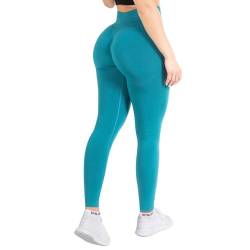 SMILODOX Leggings Slayton Scrunch für Damen - Hochtaillierte Push-Up Sportleggings mit V-Shape Bund und Invisible Scrunch für Perfekte Poform, Blickdicht & Schweißabweisend von SMILODOX