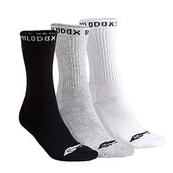 SMILODOX Unisex Tennissocken High Cut 3er Pack für Sport und Freizeit aus Baumwolle - Accessoire mit Print, Größe:35-38 von SMILODOX