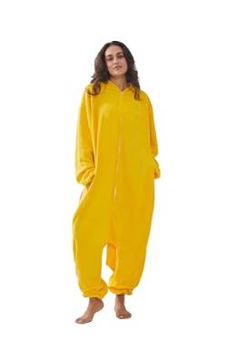 SMITHROAD Jumpsuit Tier Karton Fasching Halloween Kostüm Sleepsuit Cosplay Fleece-Overall Pyjama Schlafanzug Erwachsene Unisex Nachtwäsche XL von SMITHROAD