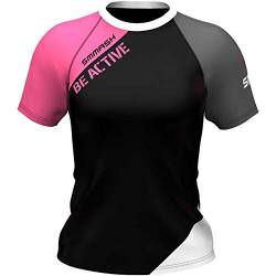 SMMASH Active Sport Damen Kurze Lose Trainingsshirt, Universelle Ganzjährige Sportshirt, Tshirt Atmungsaktiv und Leicht für Crossfit, Ocr, Laufshirt, Hergestellt in der EU (XL) von SMMASH