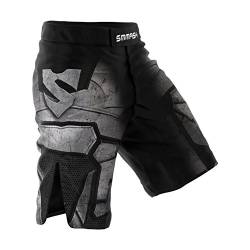 SMMASH Dark-Knight Herren-Sportbekleidung, antibakterielles Material, perfekt für MMA, BJJ, Grappling, Krav MAGA, Kickboxen, UFC, Workout-Shorts, (XL) von SMMASH
