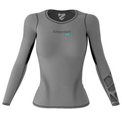 SMMASH Funktionsshirt Damen Kompressionsshirt Sportshirt Langarm Atmungsaktiv Second Skin Technologie Fitness Oberteil Outdoor von SMMASH