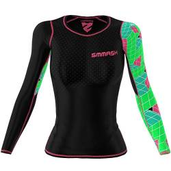 SMMASH Funktionsshirt Damen Kompressionsshirt Sportshirt Langarm Atmungsaktiv Second Skin Technologie Fitness Oberteil Outdoor von SMMASH