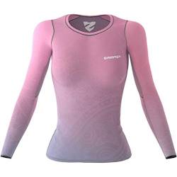 SMMASH Funktionsshirt Damen Kompressionsshirt Sportshirt Langarm Atmungsaktiv Second Skin Technologie Fitness Oberteil Outdoor von SMMASH