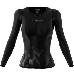 SMMASH Funktionsshirt Damen Kompressionsshirt Sportshirt Langarm Atmungsaktiv Second Skin Technologie Fitness Oberteil Outdoor von SMMASH