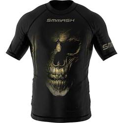 SMMASH Funktionsshirt Herren Rashguard Kurzarm Sportshirt MMA Thaibox Muay Thai Kickboxen Atmungsaktiv Abriebfest von SMMASH