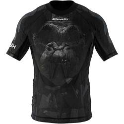 SMMASH Funktionsshirt Herren Rashguard Kurzarm Sportshirt MMA Thaibox Muay Thai Kickboxen Atmungsaktiv Abriebfest von SMMASH