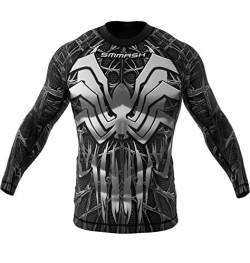 SMMASH Funktionsshirt Herren Rashguard Langarm Sportshirt MMA Thaibox Muay Thai Kickboxen Atmungsaktiv Abriebfest von SMMASH