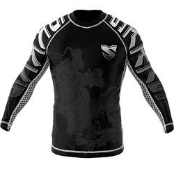 SMMASH Koi Rashguard Herren Kampfsport Langarm, Sport Longsleeve Atmungsaktiv und Leicht, Sportoberteile für MMA, Krav MAGA, BJJ, Slim Fit Funktionsshirt Herren, Hergestellt in der EU (XXXL) von SMMASH