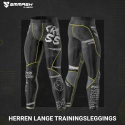 SMMASH Kompressionshose Herren Laufhose Lang Leggings Sportleggings Für Männer Atmungsaktiv Second Skin Technologie Running Hose von SMMASH