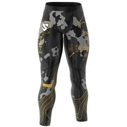 SMMASH Kompressionshose Herren Laufhose Lang Leggings Sportleggings Für Männer Atmungsaktiv Second Skin Technologie Running Hose von SMMASH