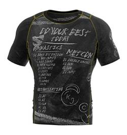 SMMASH Kompressionsshirt Funktionsshirt Herren Kurzarm Sportshirt Laufshirt Kurzarmshirt Second Skin Technologie Atmungsaktiv Schnelltrockend von SMMASH