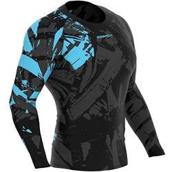 SMMASH Kompressionsshirt Funktionsshirt Herren Langarm Sportshirt Laufshirt Langarmshirt Second Skin Technologie Atmungsaktiv Schnelltrockend von SMMASH