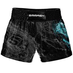 SMMASH MMA Shorts Herren Kurz Sporthose Thaibox Muay Thai Hose Boxhose Trainingsshorts Atmungsaktiv Elastisch Abriebfest von SMMASH