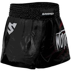SMMASH MMA Shorts Herren Kurz Sporthose Thaibox Muay Thai Hose Boxhose Trainingsshorts Atmungsaktiv Elastisch Abriebfest von SMMASH