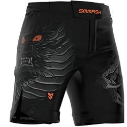 SMMASH MMA Shorts Herren Thaibox Muay Thai Hose Boxhose Sporthose Trainingsshorts Atmungsaktiv Kletterverschluss Abriebfest Ultraleicht von SMMASH