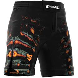 SMMASH MMA Shorts Herren Thaibox Muay Thai Hose Boxhose Sporthose Trainingsshorts Atmungsaktiv Kletterverschluss Abriebfest Ultraleicht von SMMASH