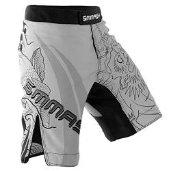 SMMASH MMA Shorts Herren Thaibox Muay Thai Hose Boxhose Sporthose Trainingsshorts Atmungsaktiv Kletterverschluss Abriebfest von SMMASH