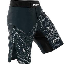 SMMASH MMA Shorts Herren Thaibox Muay Thai Hose Boxhose Sporthose Trainingsshorts Atmungsaktiv Kletterverschluss Abriebfest von SMMASH