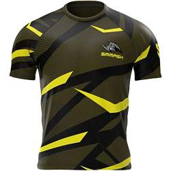 SMMASH Mud Rhino Sport Herren Kurze Lose Trainingsshirt, Universelle Ganzjährige Sportshirt, Tshirt Atmungsaktiv und Leicht für Crossfit, Ocr, Laufshirt, Hergestellt in der EU (M) von SMMASH