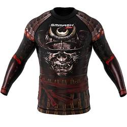 SMMASH Samurai Rashguard Herren Kampfsport Langarm, Sport Longsleeve Atmungsaktiv und Leicht, Sportoberteile für MMA, Krav MAGA, BJJ, Slim Fit Funktionsshirt Herren, Hergestellt in der EU (M) von SMMASH